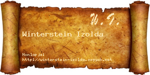 Winterstein Izolda névjegykártya